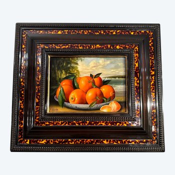 Nature Morte Aux Mandarines De Dominique Obeniche ( 1949 - 2018)
