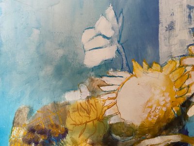 ALBERT DEMAN  (1927-1996) Bouquet de tournesols