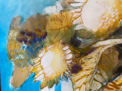 ALBERT DEMAN  (1927-1996) Bouquet de tournesols