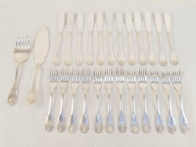CHRISTOFLE VENDOME Menagere 114 pieces in silver-plated metal