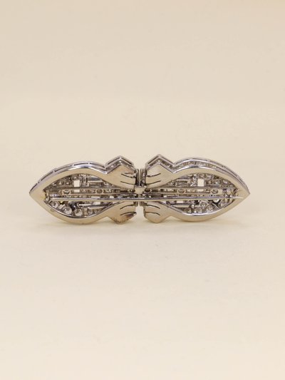 Double clip or blanc diamants - Années 1940