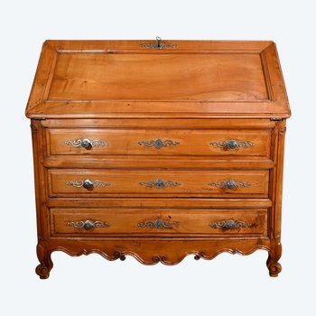 Solid cherry wood chest of drawers, Louis XV style - Beginning of XIXth century