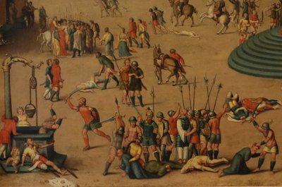 Massacro ordinato dai Triumviri, Antoine Caron (Beauvais, 1521 - Parigi, 1599) bottega
