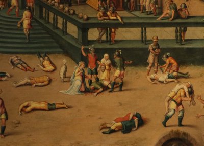 Massacro ordinato dai Triumviri, Antoine Caron (Beauvais, 1521 - Parigi, 1599) bottega