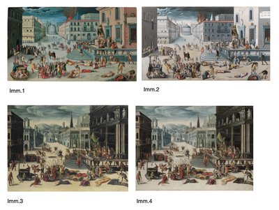 Massacro ordinato dai Triumviri, Antoine Caron (Beauvais, 1521 - Parigi, 1599) bottega