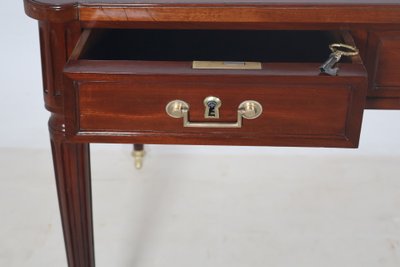 Bureau plat double face en acajou Époque Louis XVI