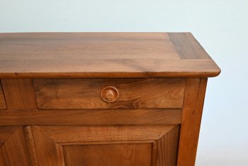 Credenza stretta in castagno biondo - Fine Ottocento