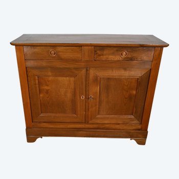 Credenza stretta in castagno biondo - Fine Ottocento