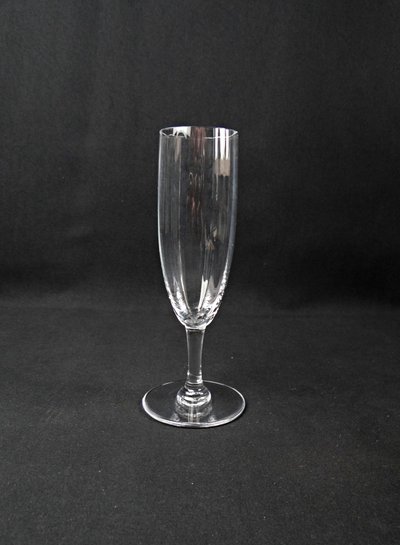 Set di 6 flûte da champagne in cristallo Montaigne Optic di Baccarat degli anni '60