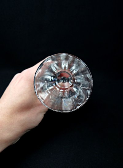 Set di 6 flûte da champagne in cristallo Montaigne Optic di Baccarat degli anni '60