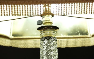 Lampe en verre ciselé  Années 1950 