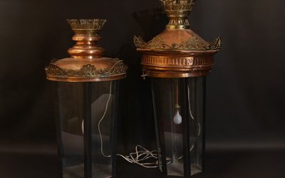 lanterne en cuivre et laiton 