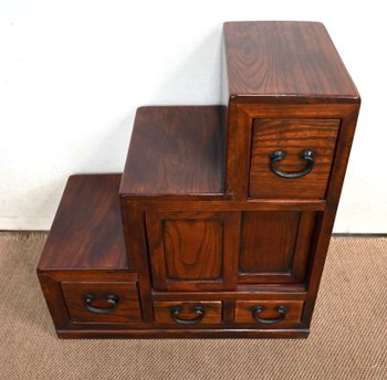 Sofa end, step stool structure, in Teak - 1960