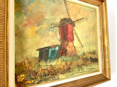 Roger Vandenbulcke (1921-) – Il Moulin Rouge – Olio su tela, 1972 circa