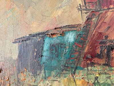 Roger Vandenbulcke (1921-) – Il Moulin Rouge – Olio su tela, 1972 circa