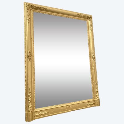 Miroir en Bois Stuqué et Doré, Hauteur 115cm, XIXème Siècle, France