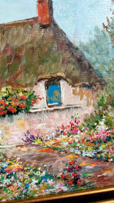 Fattoria bretone in fiore – Henri Stenn (1903-1993)