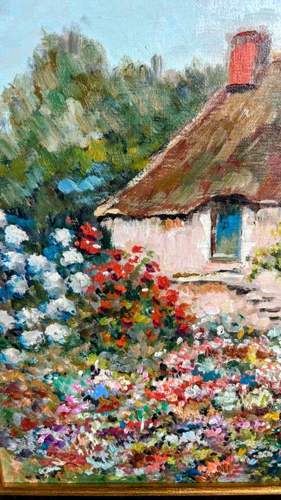 Fattoria bretone in fiore – Henri Stenn (1903-1993)