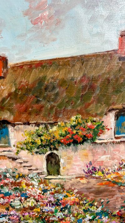 Fattoria bretone in fiore – Henri Stenn (1903-1993)
