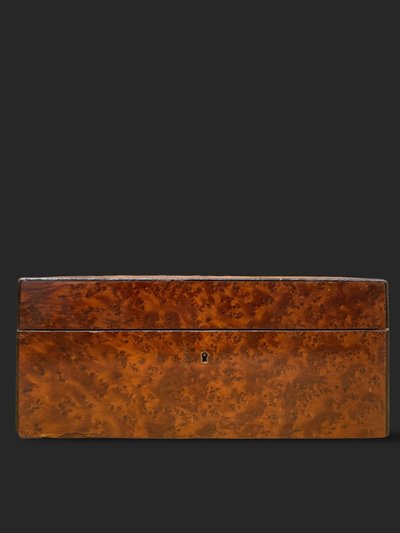 Grande boîte en Loupe d'Orme,  Epoque Napooléon III, 32x14x26cm