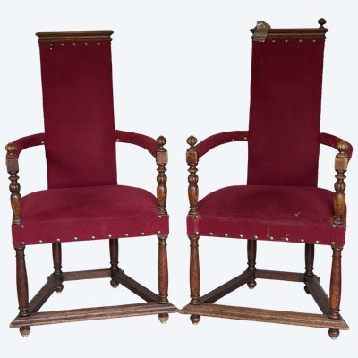 Paire de fauteuils caquetoires