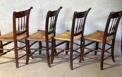 4 straw chairs