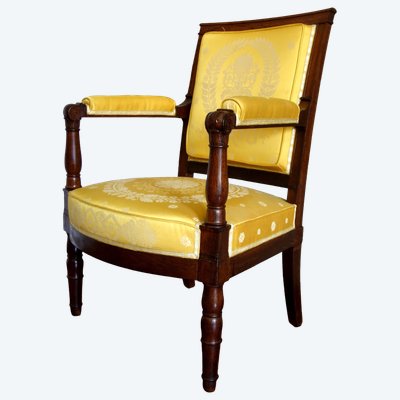 Jacob Desmalter - fauteuil en acajou d'époque Empire - estampillé