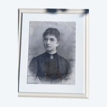 Portrait de femme XIXème /pastel