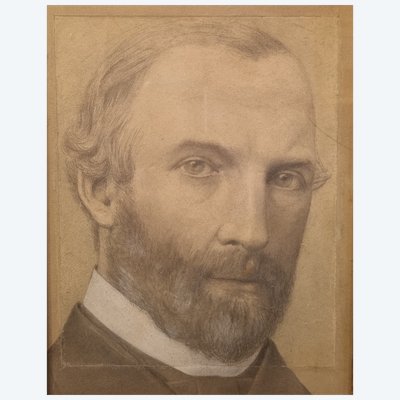 Ecole française du XIXe siècle - Portrait présumé du chapelain William Rounseville Alger (1822-1905)