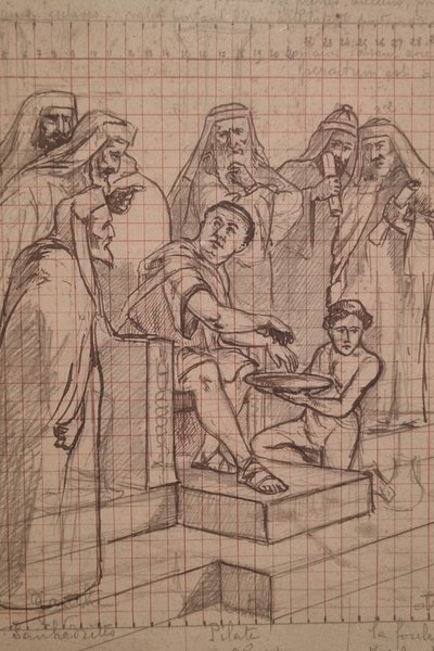 Bernard BRUYERE - Etude pour le Christ davant Pilate