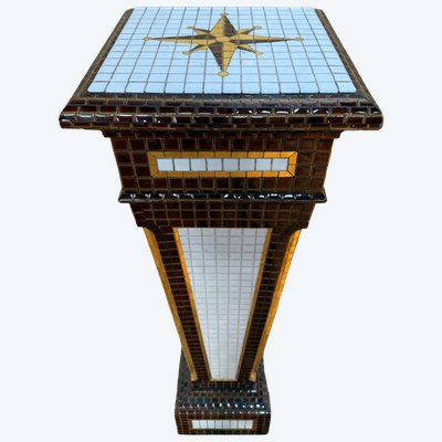 Colonna - Supporto - Fodero Art Déco - Terraglia smaltata a mosaico - Anni '20