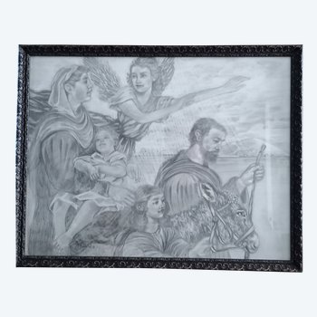 the flight to Egypt/ drawing