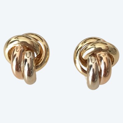 Boucles d'oreilles nœud en or 18K