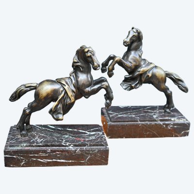 Paire de chevaux en bronze dans le gout de l Antique 