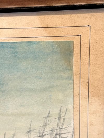 TABLEAU - AQUARELLE - J.A ATKINSON - ANGLETERRE - XIX ÈME