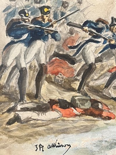 TABLEAU - AQUARELLE - J.A ATKINSON - ANGLETERRE - XIX ÈME