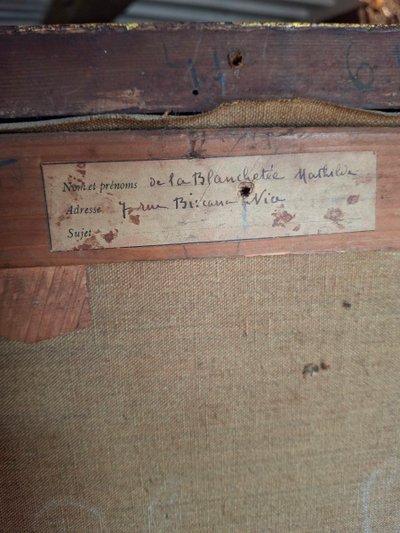 Ölgemälde auf Leinwand: Stiefmütterchen-Strauß von Mathilde de la Blanchetée
