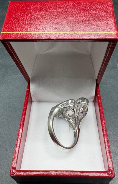 ANELLO IN METALLO E QUARZO 