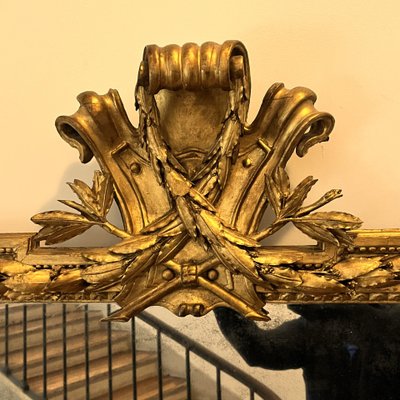 Importante specchio a frontone, epoca Luigi XVI (altezza 192 cm)