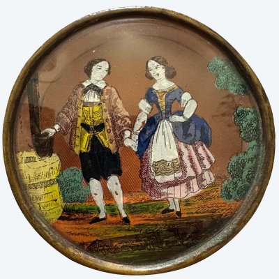 Boîte en carton bouilli XIXème siècle