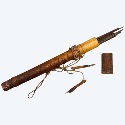 QUIVER and its NINETEEN BLOWGUN ARROWS - Yanomami Indians, states of Roraima and Amazonas