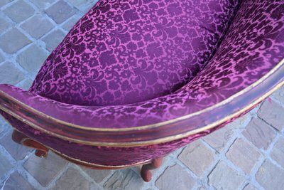 Lackiertes Sofa in Korbform, Italien, 18. Jahrhundert