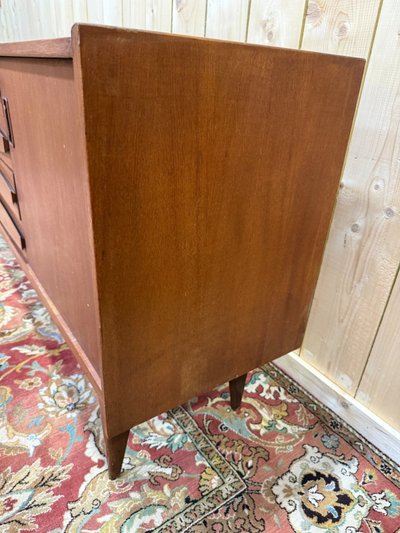 Scandinavian Danish Style Sideboard – Solid Teak and Veneer – 1960s