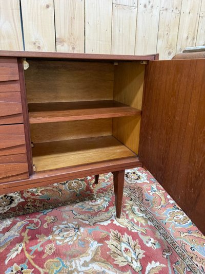 Scandinavian Danish Style Sideboard – Solid Teak and Veneer – 1960s
