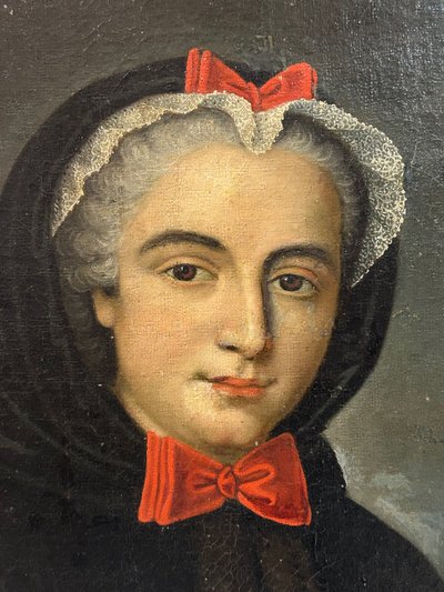 Portrait of a Woman in a Sleeve, oil on canvas, late 18th century – 18th-century portraits
