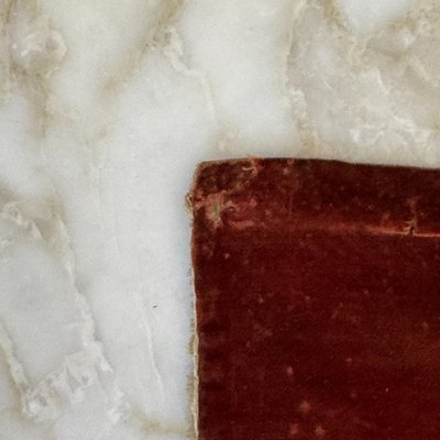 Ancien antependium sacré-cœur en velours rouge brodé argent XIXe