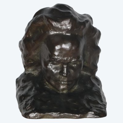 Buste en Bronze Beethoven Paul Gaston Deprez 1872-1941
