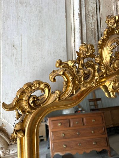 Louis XV Rococo-style mirror, circa 1880