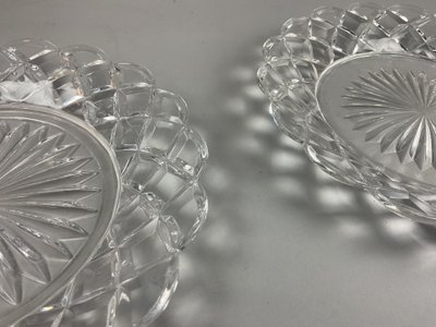 Paar Baccarat-Kristallplatten