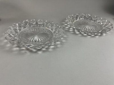 Paar Baccarat-Kristallplatten